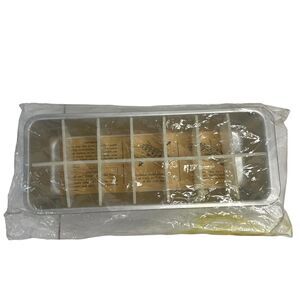 Vintage Ice Cube Tray Aluminum Metal W/ Plastic Cube Divider USA NEW
